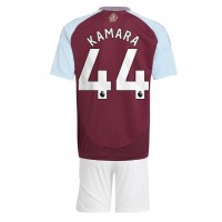 Fotbalové Dres Aston Villa Boubacar Kamara #44 Dětské Domácí 2024-25 Krátký Rukáv (+ trenýrky)